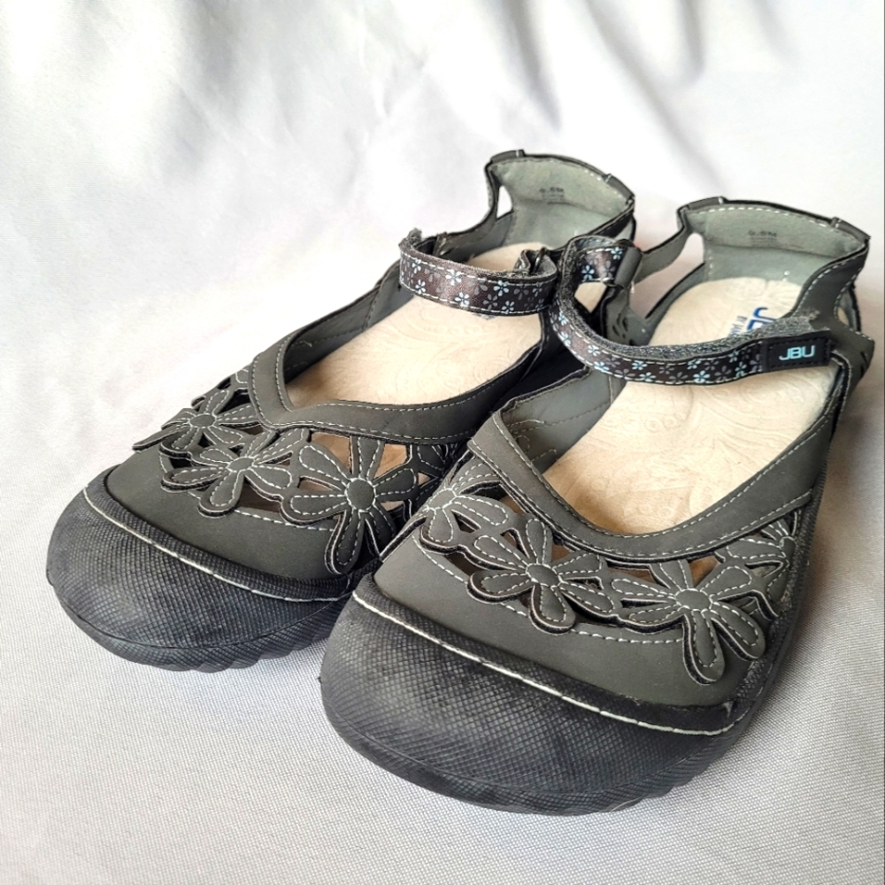 JBU Jambu Wildflower Cut-out Maryjanes, size 9.5M EUC